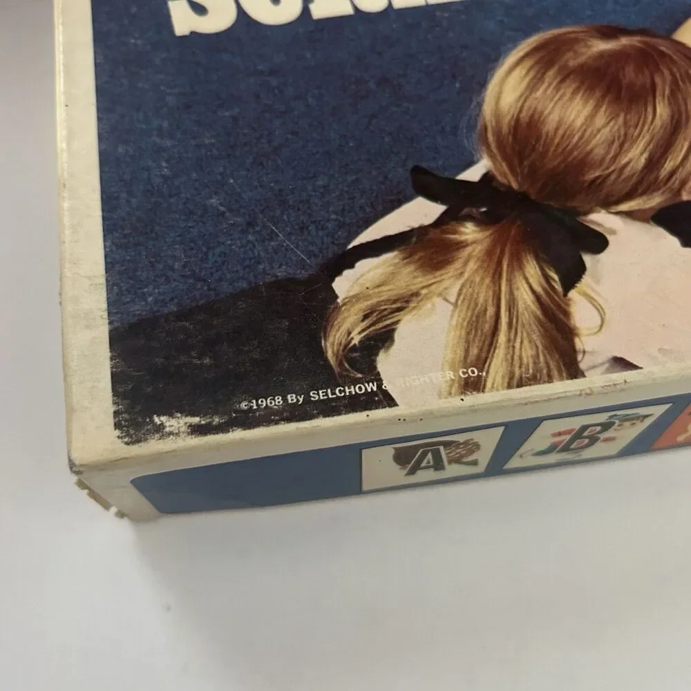 VINTAGE 1968 SCRABBLE FOR JUNIORS BOARD GAME Edition Three Crossword Game